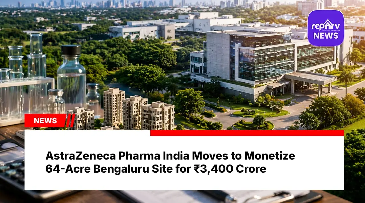 AstraZeneca Pharma India Moves to Monetize 64-Acre Bengaluru Site for ₹3,400 Crore